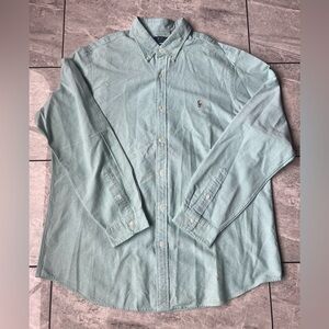 Polo Ralph Lauren Mens Green 100%Cotton LongSleeve ButtonUp Shirt ClassicFit 2XL
